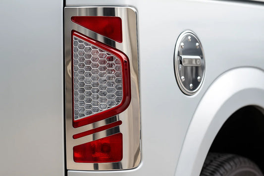 Chrome Tail Light Covers Version No.2 (2 pcs, Stainless Steel) for Ford Connect 2010-2013 - image 1