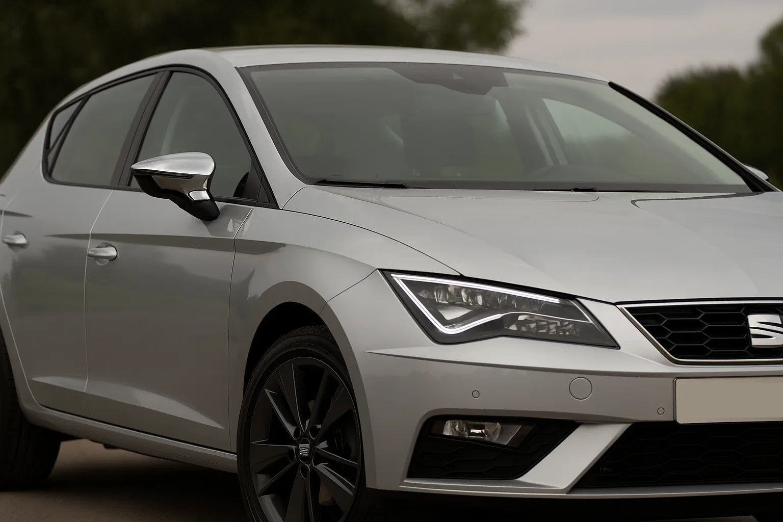 Mirror Covers (2 pcs, Stainless Steel) for Seat Leon 2013-2020 - image 1