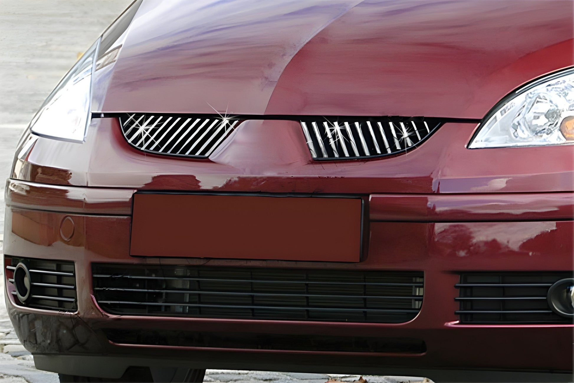 Chrome Grille Covers (24 pcs, Stainless Steel) for Mitsubishi Colt 2004-2012 - image 1