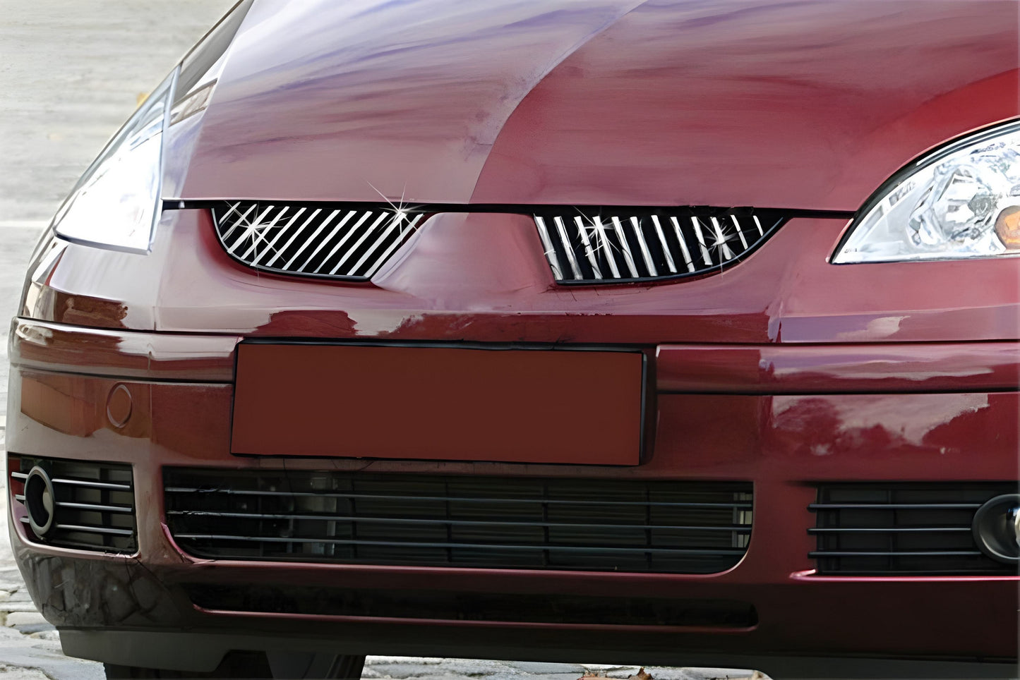 Chrome Grille Covers (24 pcs, Stainless Steel) for Mitsubishi Colt 2004-2012 - image 1