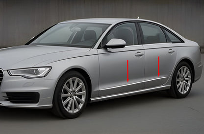 Chrome Door Moldings (6 pcs) for Audi A6 C7 2011-2017 - image 1