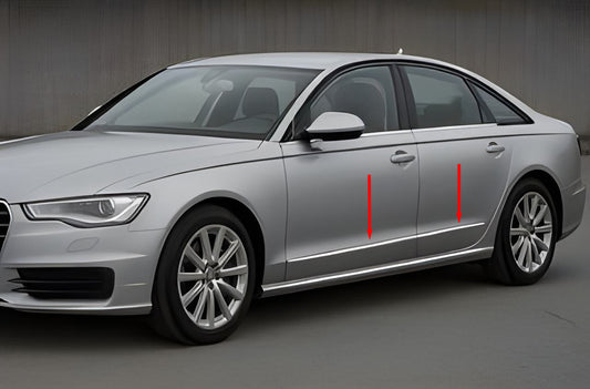 Chrome Door Moldings (6 pcs) for Audi A6 C7 2011-2017 - image 1