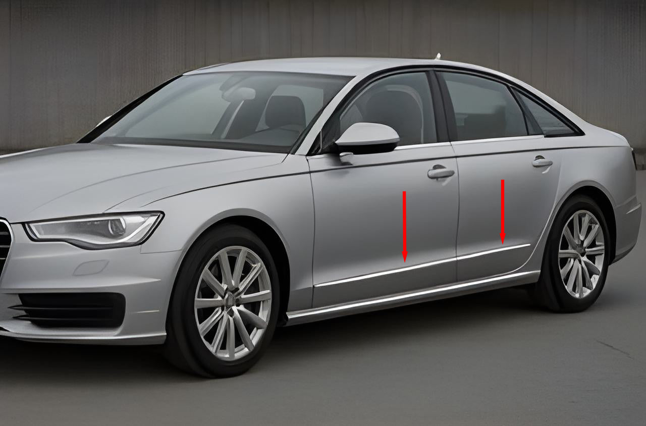 Chrome Door Moldings (6 pcs) for Audi A6 C7 2011-2017 - image 1