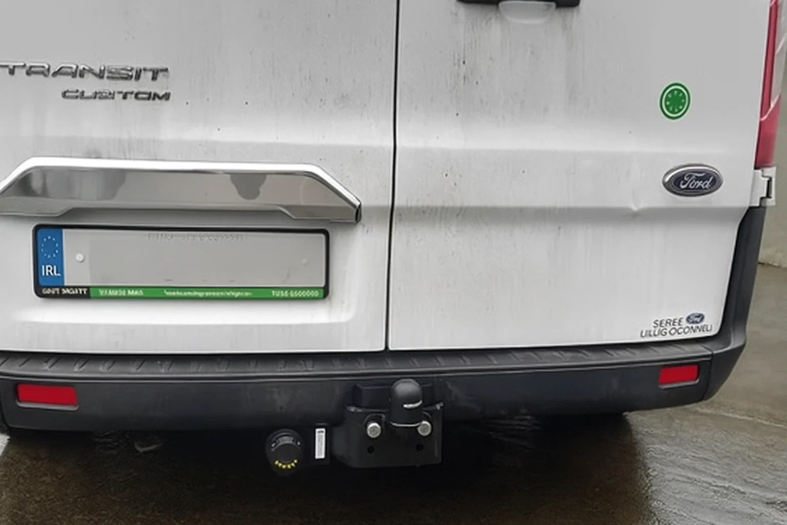 Chrome trim above license plate (2-door, stainless steel) for Ford Custom 2013-2022 - image 1