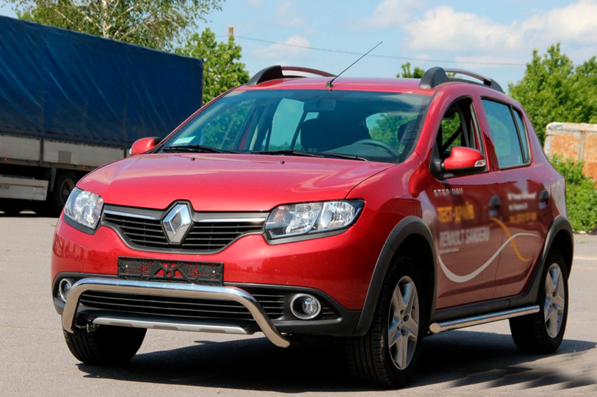 Front Bar WT007 (Stainless Steel) for Renault Sandero 2013-2022 - image 2