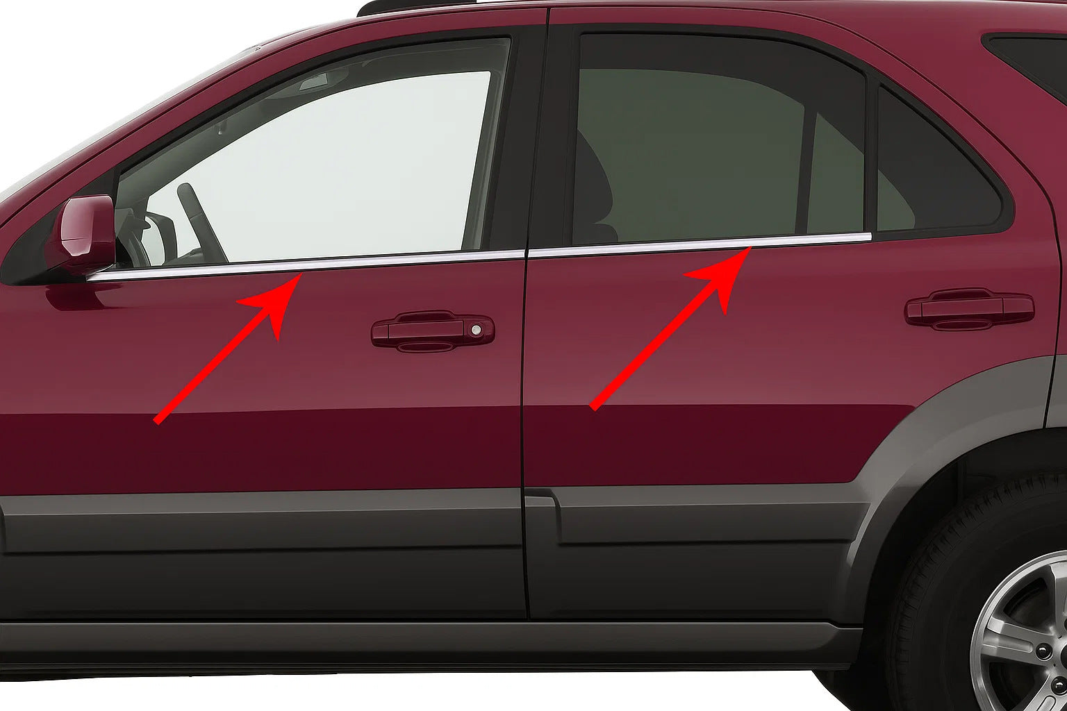 Window Trim Stainless Steel (4 pcs) for Kia Sorento I BL 2002-2009 - image 1