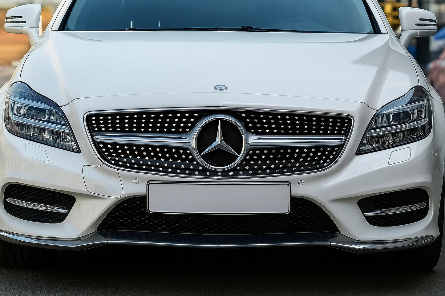 Front Grille 2011-2014 (Diamond Silver) for Mercedes CLS C218 2011-2018 - image 1