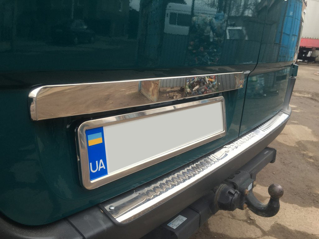 Trunk trim above license plate BlackChrome (stainless steel) for Mercedes Sprinter W906 2006-2018 - image 1