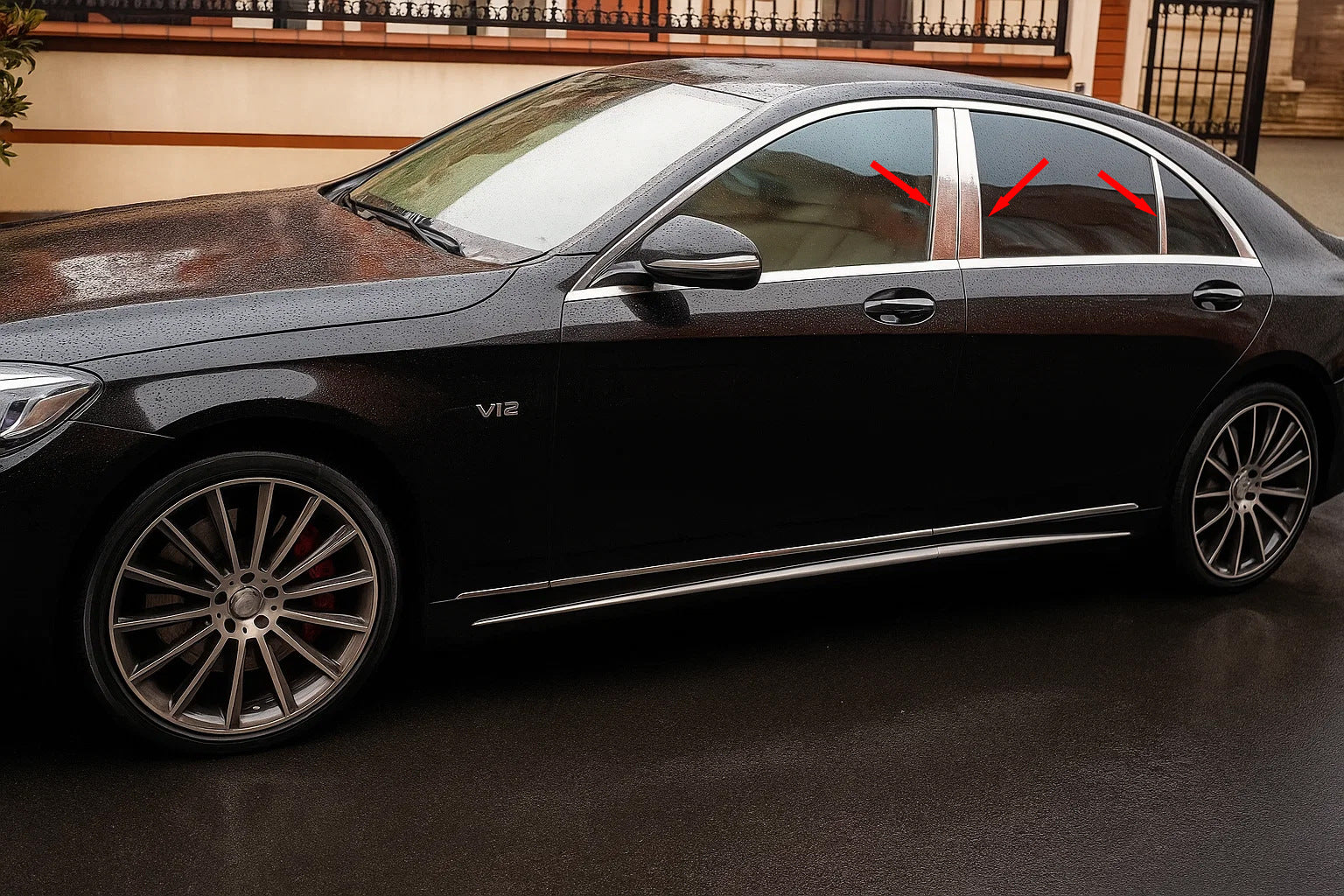 Stainless Steel Pillar Covers for Mercedes S-сlass W222 2013-2020 - image 1