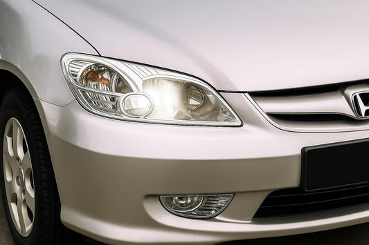 Headlight Covers Chrome (2 pcs, plastic) for Honda Civic Sedan VII 2001-2006 - image 1