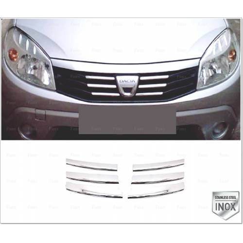 Trim for the front grille (stainless) for Dacia Sandero 2007-2013 - Reelken Auto