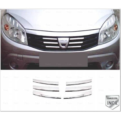 Front Grille Trim (Stainless Steel) for Dacia Sandero 2007-2013 - image 3