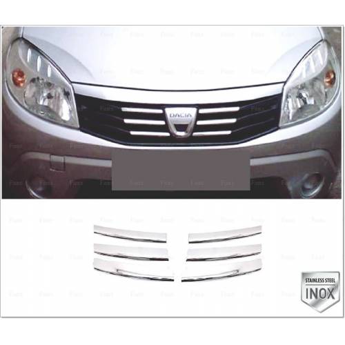 Front Grille Trim (Stainless Steel) for Dacia Sandero 2007-2013 - image 3