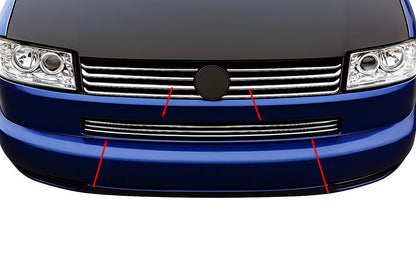 Bumper Grille Inserts Straight Hood (3 pcs, Stainless Steel) for Volkswagen T4 Transporter 1990-2003 - image 1