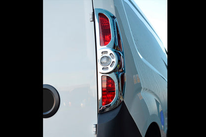 Chrome Tail Light Covers (2010-2015, 2 pcs, plastic) for Fiat Doblo II 2010-2022 - image 3