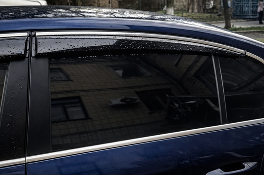 Window Deflectors with Chrome Trim (4 pcs, Sunplex Chrome) for Volkswagen Passat B6 2006-2012 - image 2