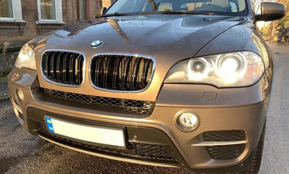 Kidneys M-Look (Gloss Black with Chrome Trim) for BMW X5 E70 2007-2013 - image 1