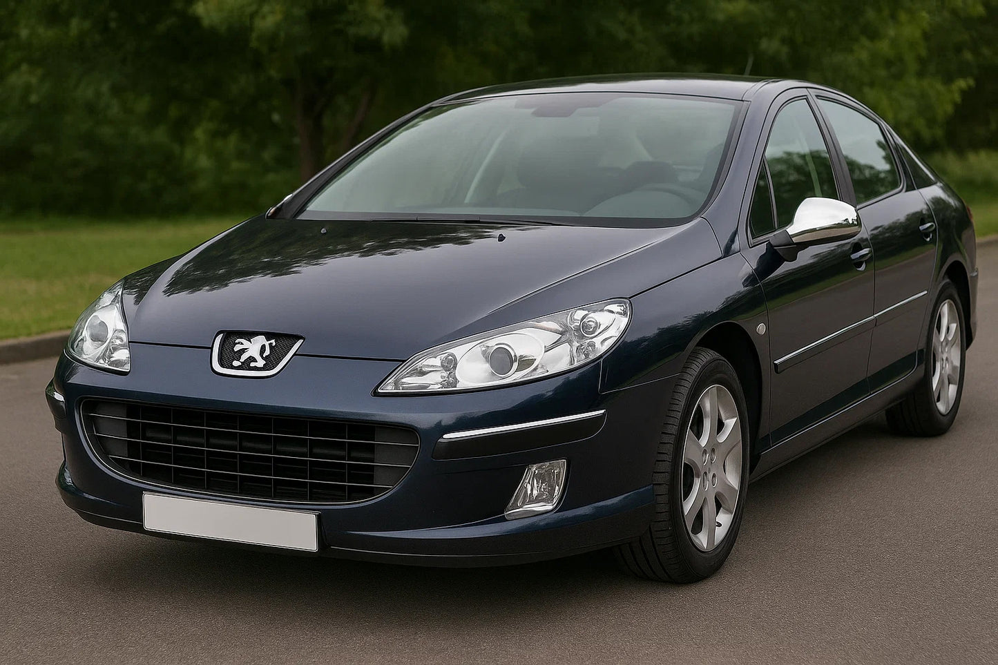 Chrome Mirror Covers (2 pcs) for Peugeot 407 2004-2011 - image 1