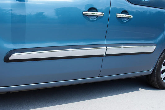 Door Mouldings Stainless Steel (4 pcs) for Peugeot Partner Tepee 2008-2018 - image 1