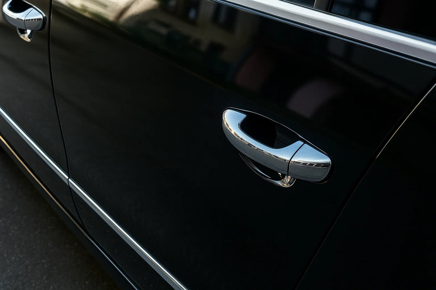 Chrome Door Handle Covers (4 pcs, Stainless Steel) for Skoda Superb 2009-2015 - image 1