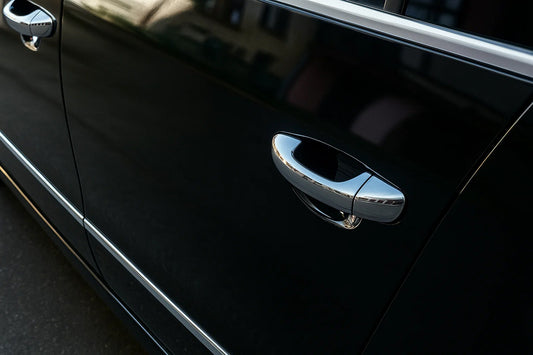 Chrome Door Handle Covers (4 pcs, Stainless Steel) for Skoda Superb 2009-2015 - image 1