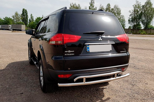 Rear Guard AK002-2 (2 pcs, stainless steel) for Mitsubishi Pajero Sport 2008-2015 - image 1