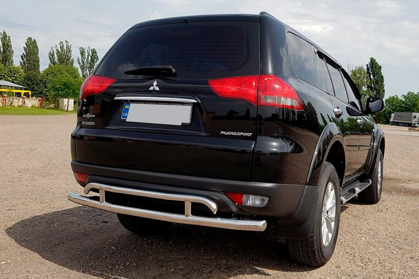 Rear Guard AK002-2 (2 pcs, stainless steel) for Mitsubishi Pajero Sport 2008-2015 - image 3