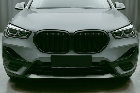 Kidney Grilles M-Look (2020-2022, Black Matte) for BMW X1 F48 2015-2022 - image 1