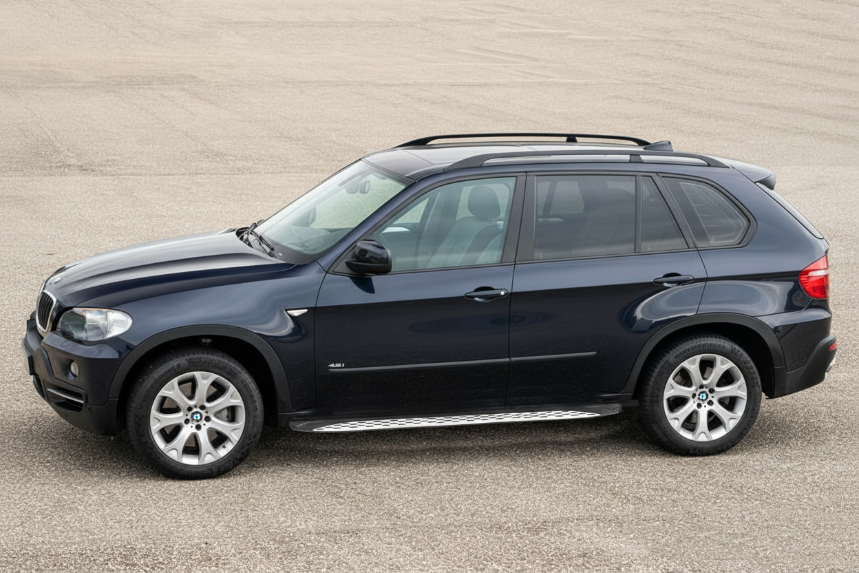 Side Steps Shining V1 (2 pcs, Aluminum) for BMW X5 E-70 2007-2013 - image 1