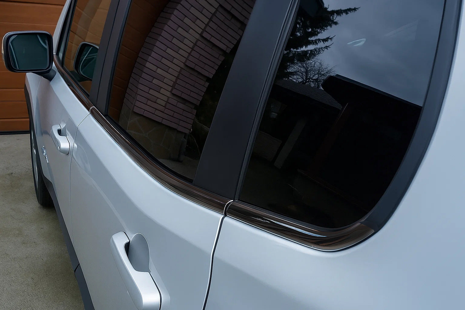 Window Trim Black Chrome (6 pcs, Stainless Steel) for Jeep Renegade 2014- - image 2