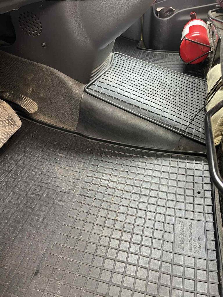 Rubber mats (3 piece, Polytep) for Mercedes Viano 2004-2014 - Reelken Auto