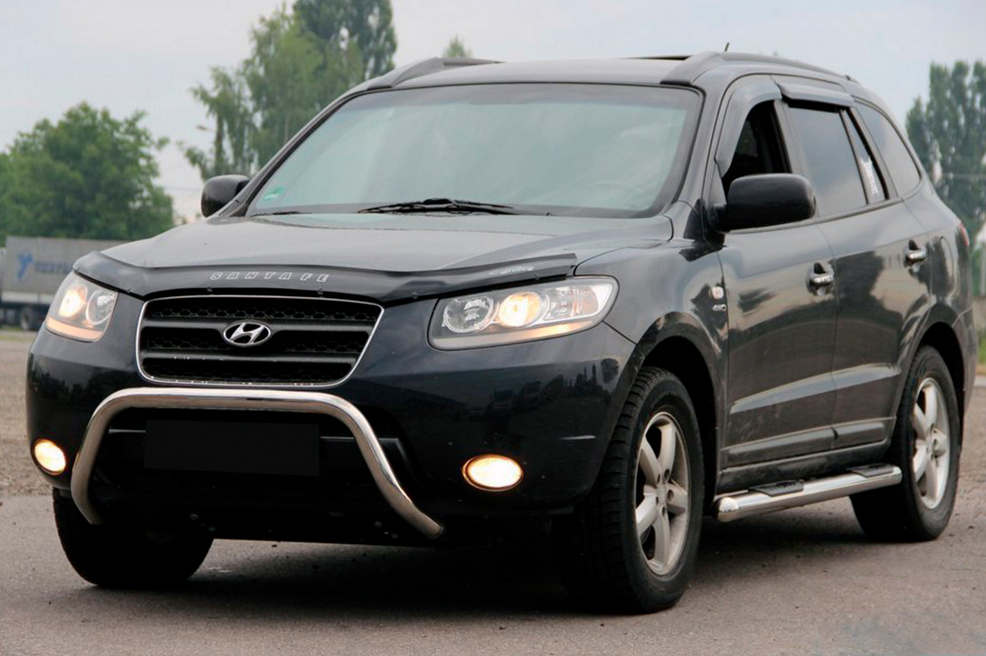 Bull Bar WT007 (Stainless Steel) for Hyundai Santa Fe 2 2006-2012 - image 1