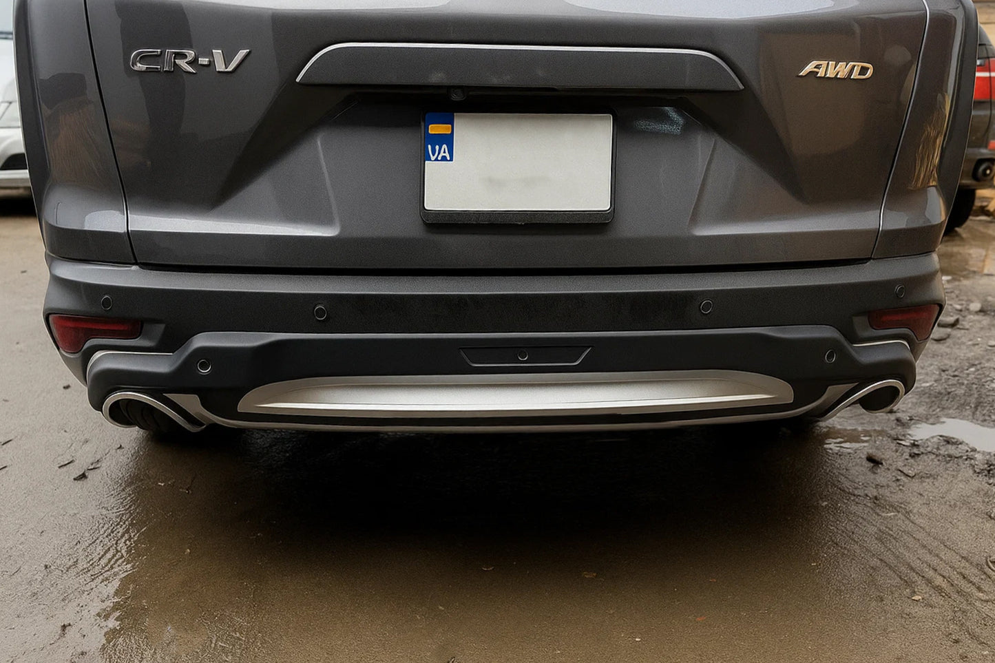 Front and Rear Bumper Extensions 2016-2019 (2 pcs) for Honda CRV 2017-2022 - image 4