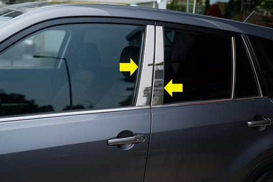 Stainless Steel Door Pillar Trim (8 pcs) for Suzuki Grand Vitara 2005-2017 - image 1