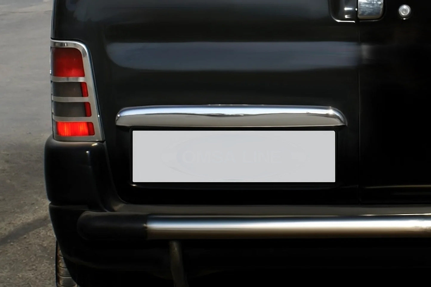 Chrome trim above license plate (2-door, stainless steel) for Peugeot Partner 1996-2008 - image 1