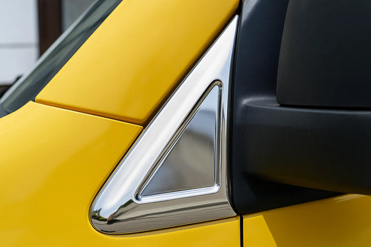 Mirror side trim cover (2 pcs, stainless steel) for Mercedes Sprinter W907/W910 2018- - image 1