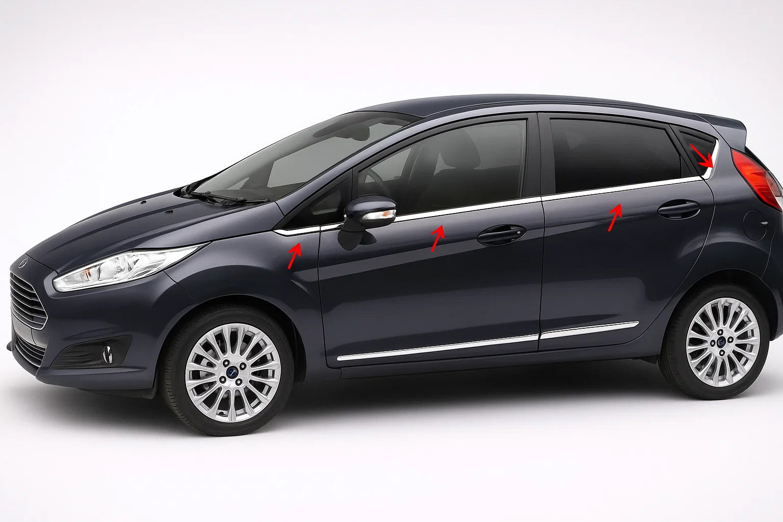 Window Trim Stainless Steel (8 pcs) for Ford Fiesta 2008-2017 - image 1