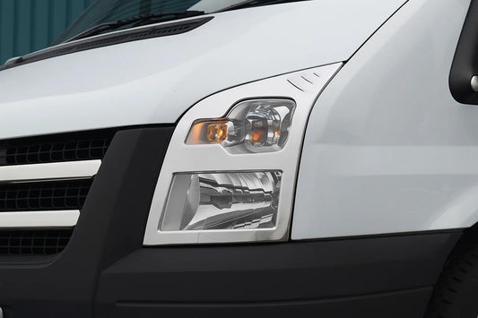 Headlight Covers (2 pcs, Stainless Steel) for Ford Transit 2000-2014 - image 1