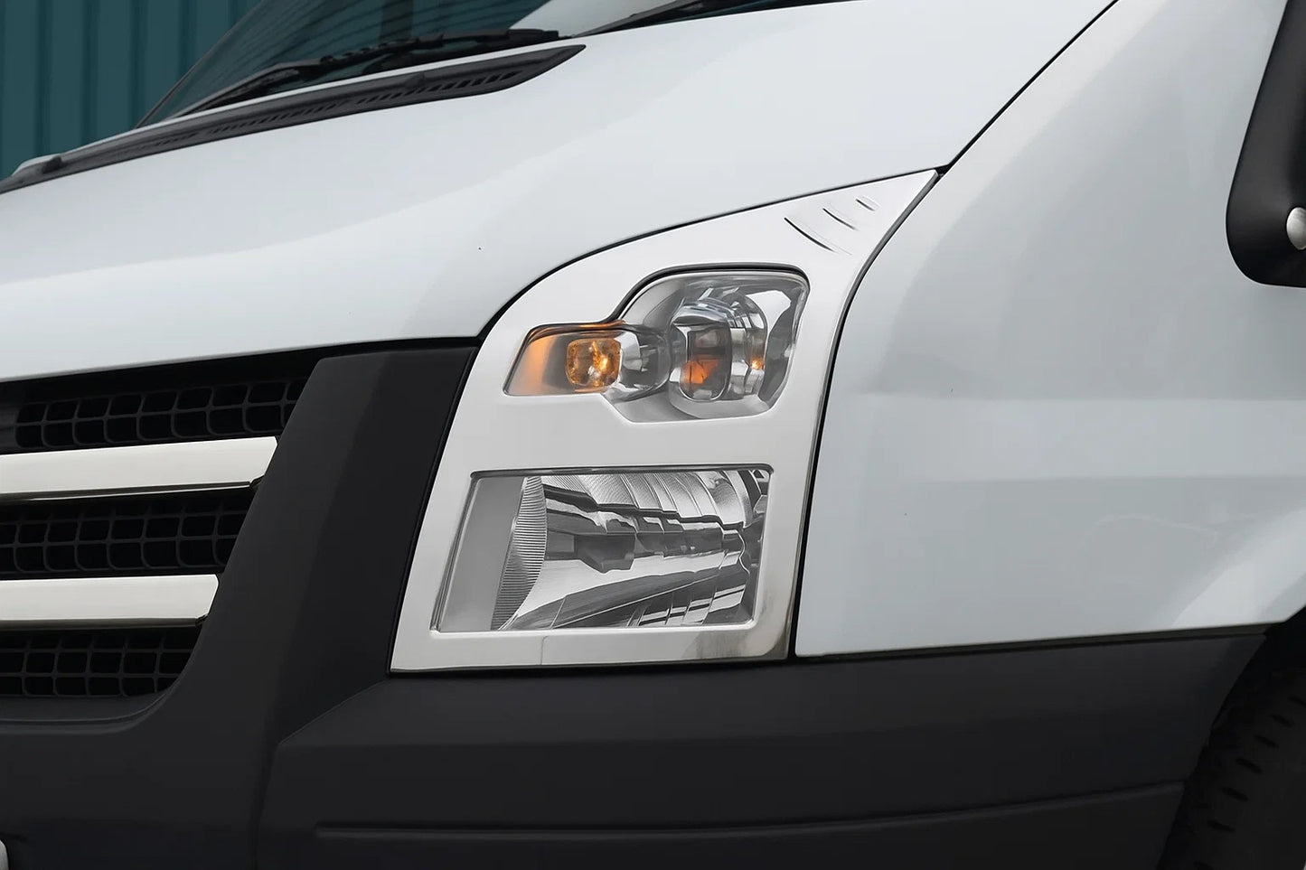 Headlight Covers (2 pcs, Stainless Steel) for Ford Transit 2000-2014 - image 1