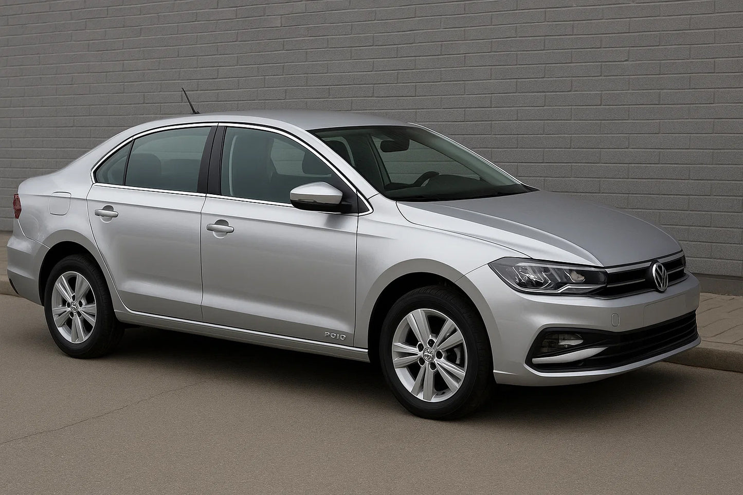 Full window trim set (14 pcs, stainless steel) for Volkswagen Polo 2017- - image 1