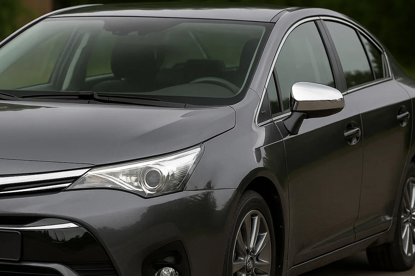 Mirror Covers (2 pcs, Stainless Steel) for Toyota Avensis 2009-2018 - image 1