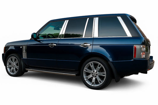 Stainless Steel Door Pillar Trim (14 pcs) for Range Rover III L322 2002-2012 - image 1