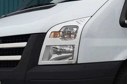 Headlight Covers (2 pcs, Stainless Steel) for Ford Transit 2000-2014 - image 1