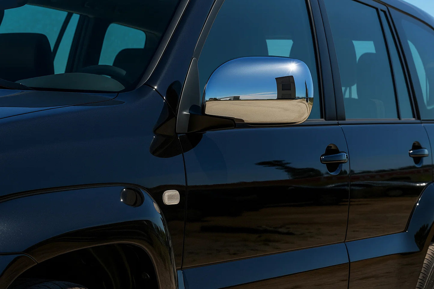 Mirror Covers (2 pcs, Stainless Steel) for Lexus GX470 2002-2009 - image 1