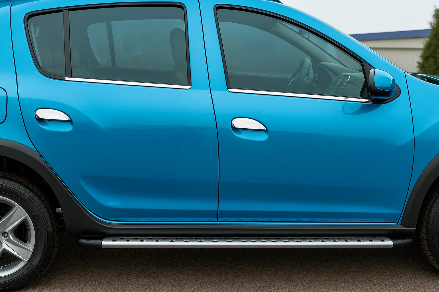 Exterior window trim stainless steel (4 pcs) for Renault Sandero 2007-2013 - image 1