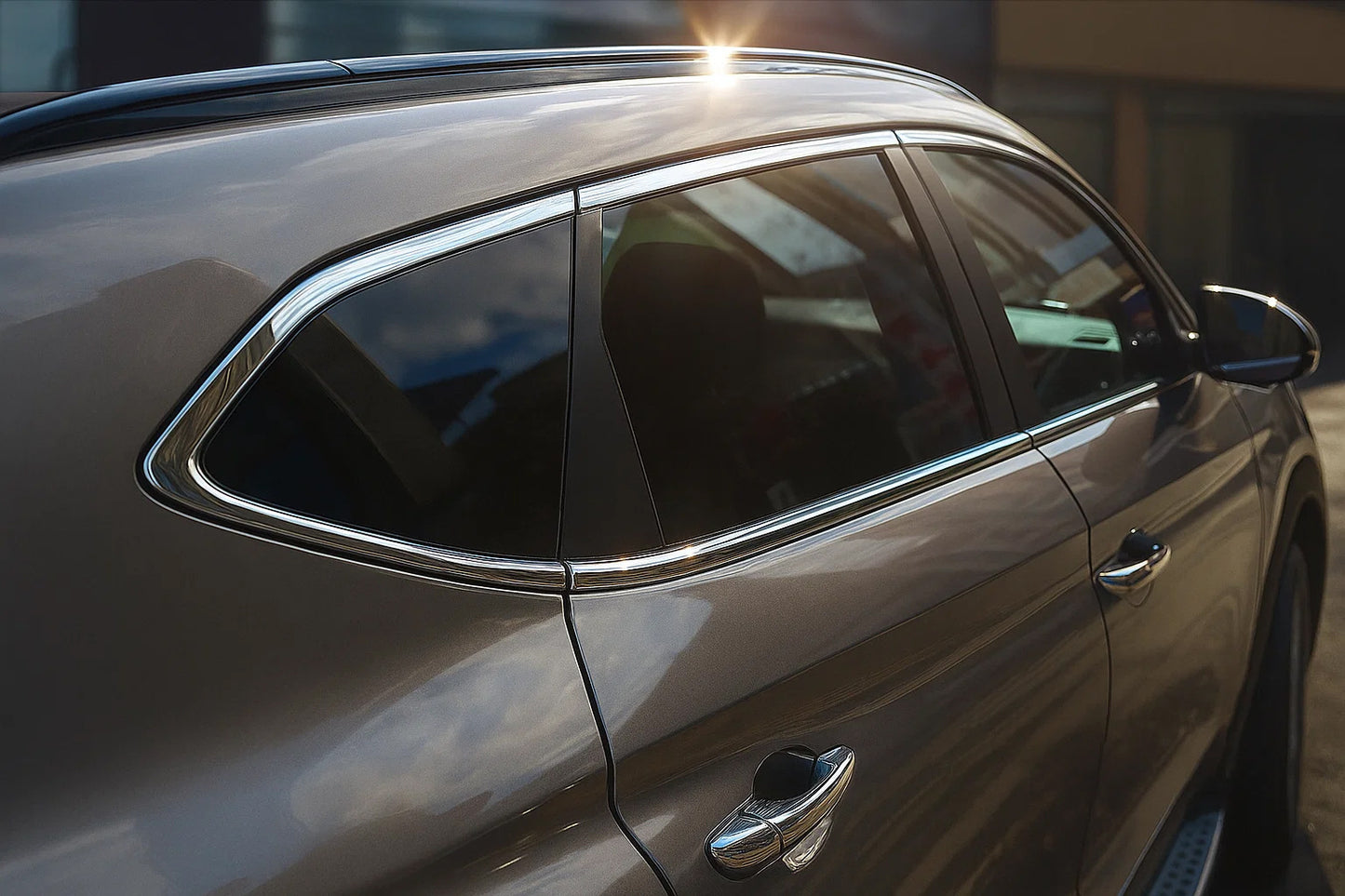 Full window trim set (14 pcs, stainless steel) for Hyundai Tucson TL 2016-2021 - image 1