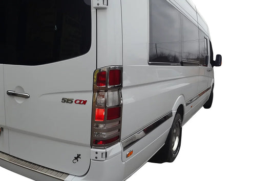 Chrome Tail Light Covers (2 pcs, Stainless Steel) for Mercedes Sprinter W906 2006-2018 - image 1