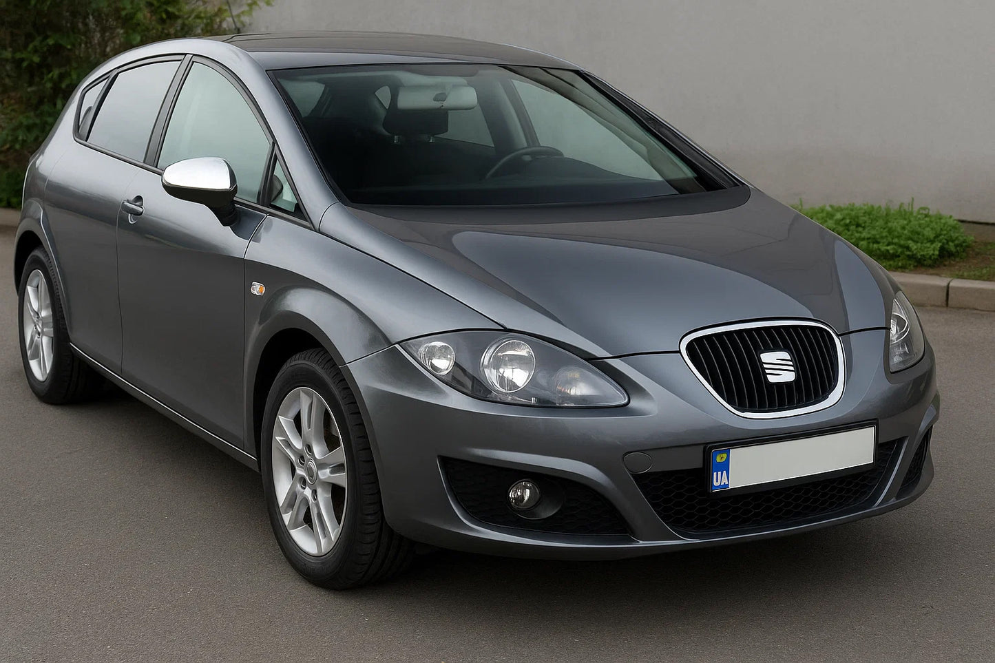 Chrome mirror covers (2005-2010, 2 pcs, stainless steel) for Seat Leon 2005-2012 - image 1