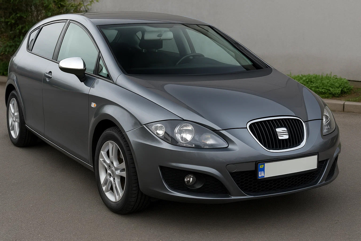 Chrome mirror covers (2005-2010, 2 pcs, stainless steel) for Seat Leon 2005-2012 - image 1