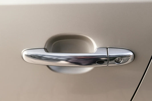 Chrome Door Handle Covers (5 pcs, Stainless Steel, with Chip) for Suzuki Grand Vitara 2005-2017 - image 1